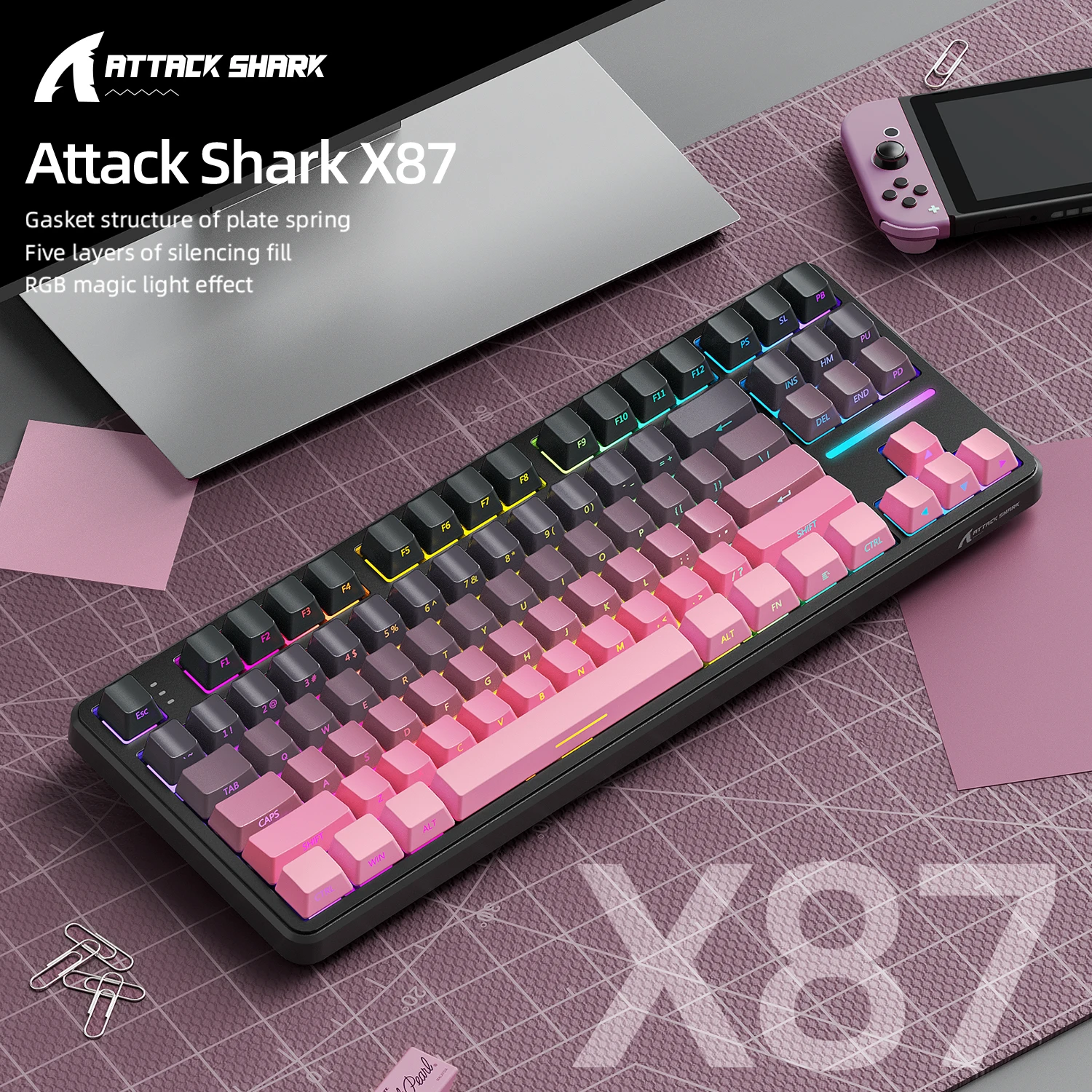 Attack Shark X87 Macro Drive G - Gaming Keyboard Bluetooth recensie en prijs
