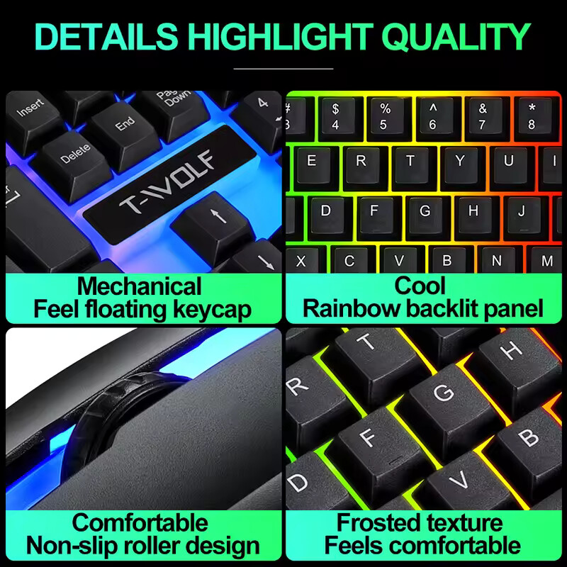 Nieuw gelanceerd HOT Game Offi - Gaming Keyboard Mouse And Headset Combo recensie en prijs