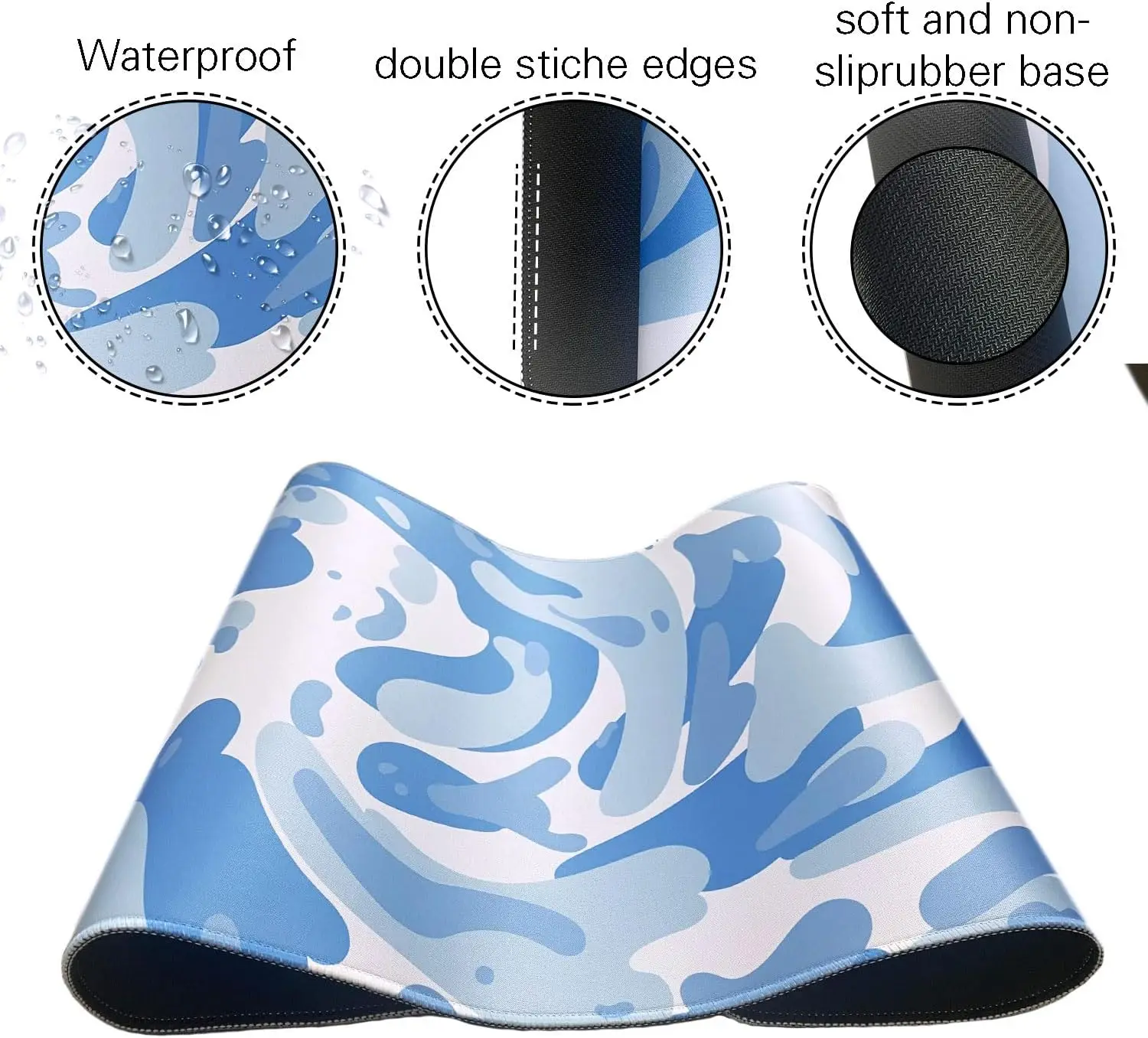 Lichtblauwe Camo Swirl-patroon - Gaming Keyboard Blue recensie en prijs