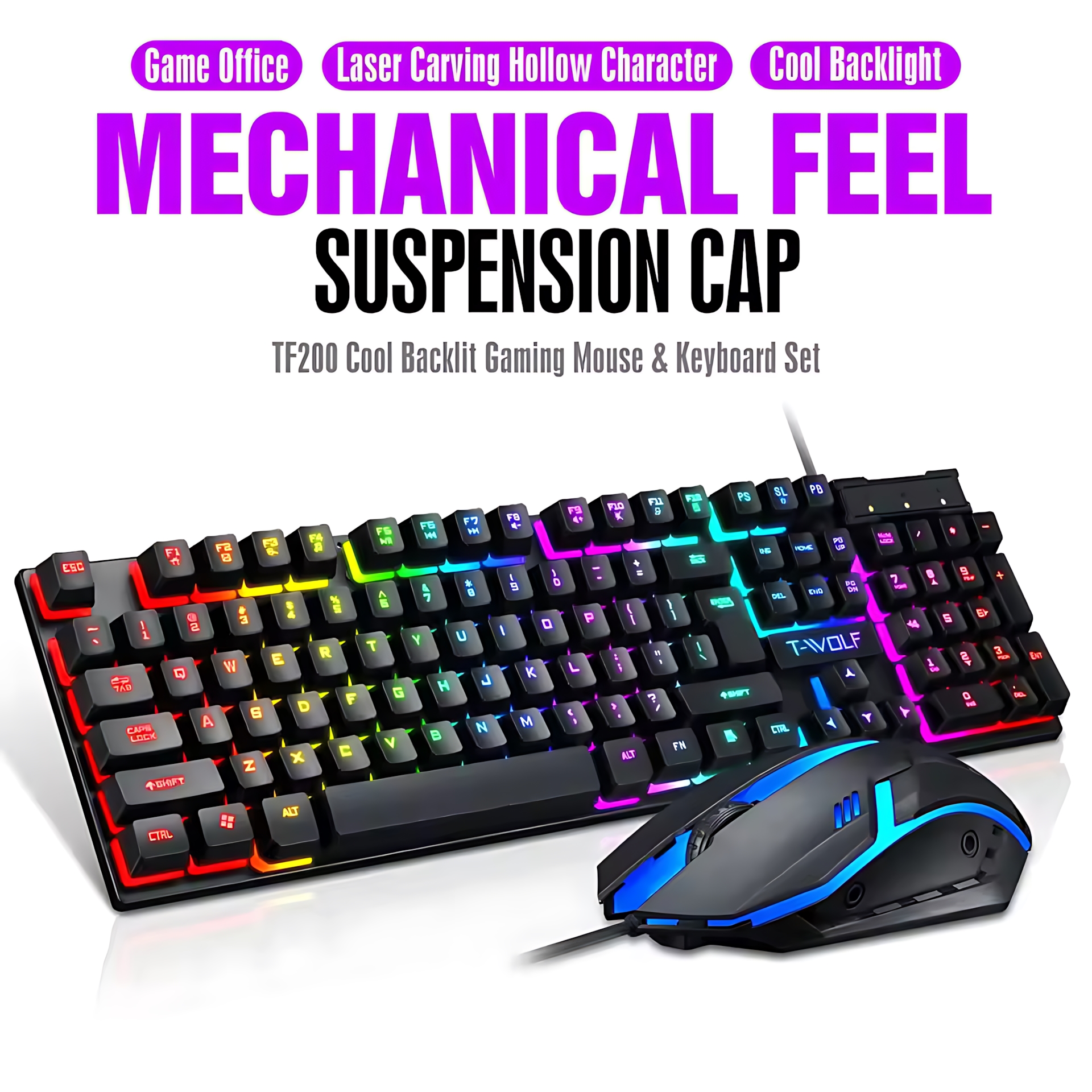 Bedraad toetsenbord en muis me - Gaming Keyboard Mouse And Headset Combo recensie en prijs