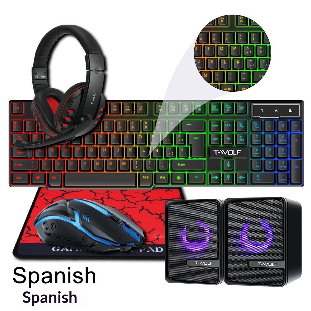 Spaans Russisch Toetsenbord La - Gaming Keyboard Mouse And Headset Combo recensie en prijs
