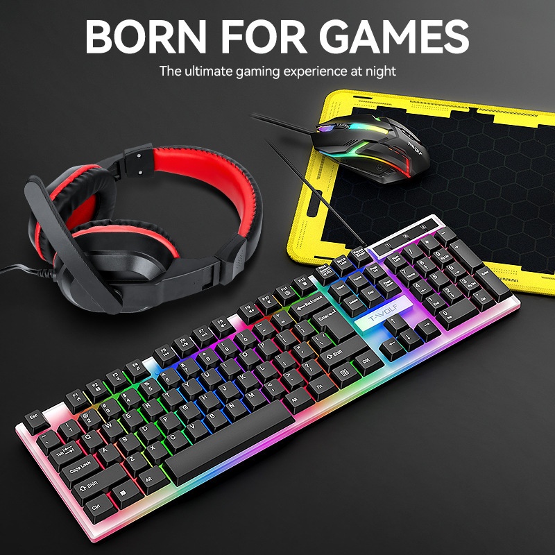 T-Wolf Tf240 4-in-1 Spaanse Ga - Gaming Keyboard Mouse And Headset Combo recensie en prijs