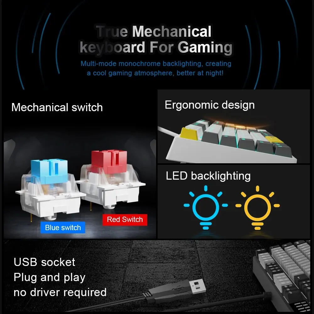 E-YOOSO Z14 USB Mechanisch Gam - Gaming Keyboard E Yooso recensie en prijs