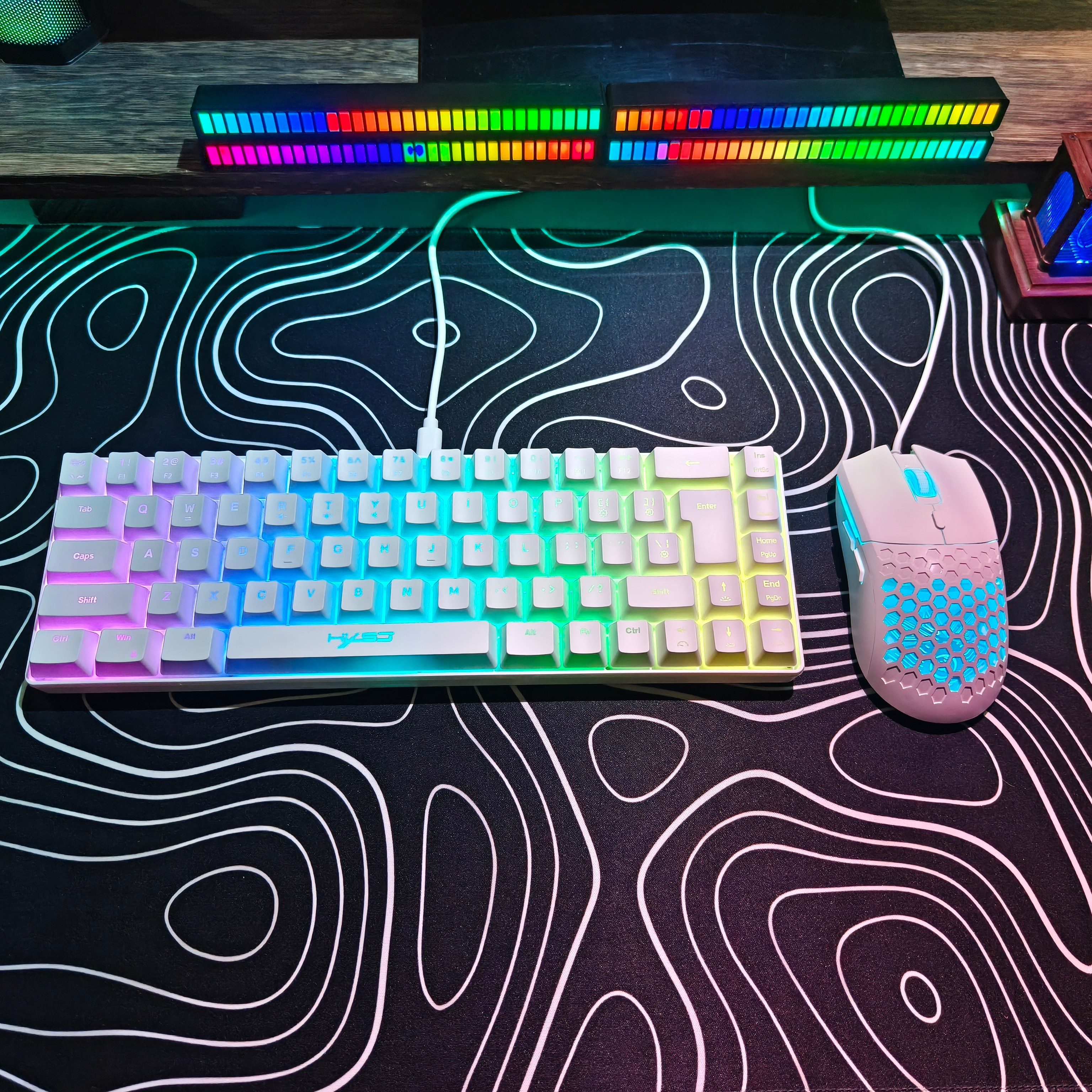 Compacte HXSJ 68-toetsen muis- - Gaming Keyboard And Mouse Set recensie en prijs