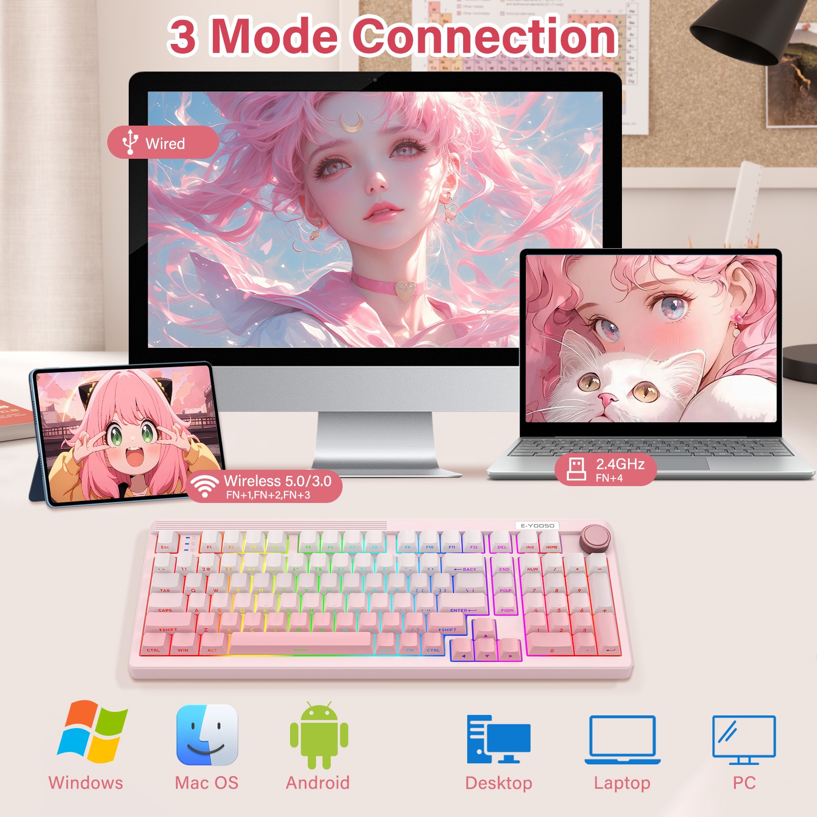 E-YOOSO 98 toetsen mechanisch  - Gaming Keyboard E Yooso recensie en prijs