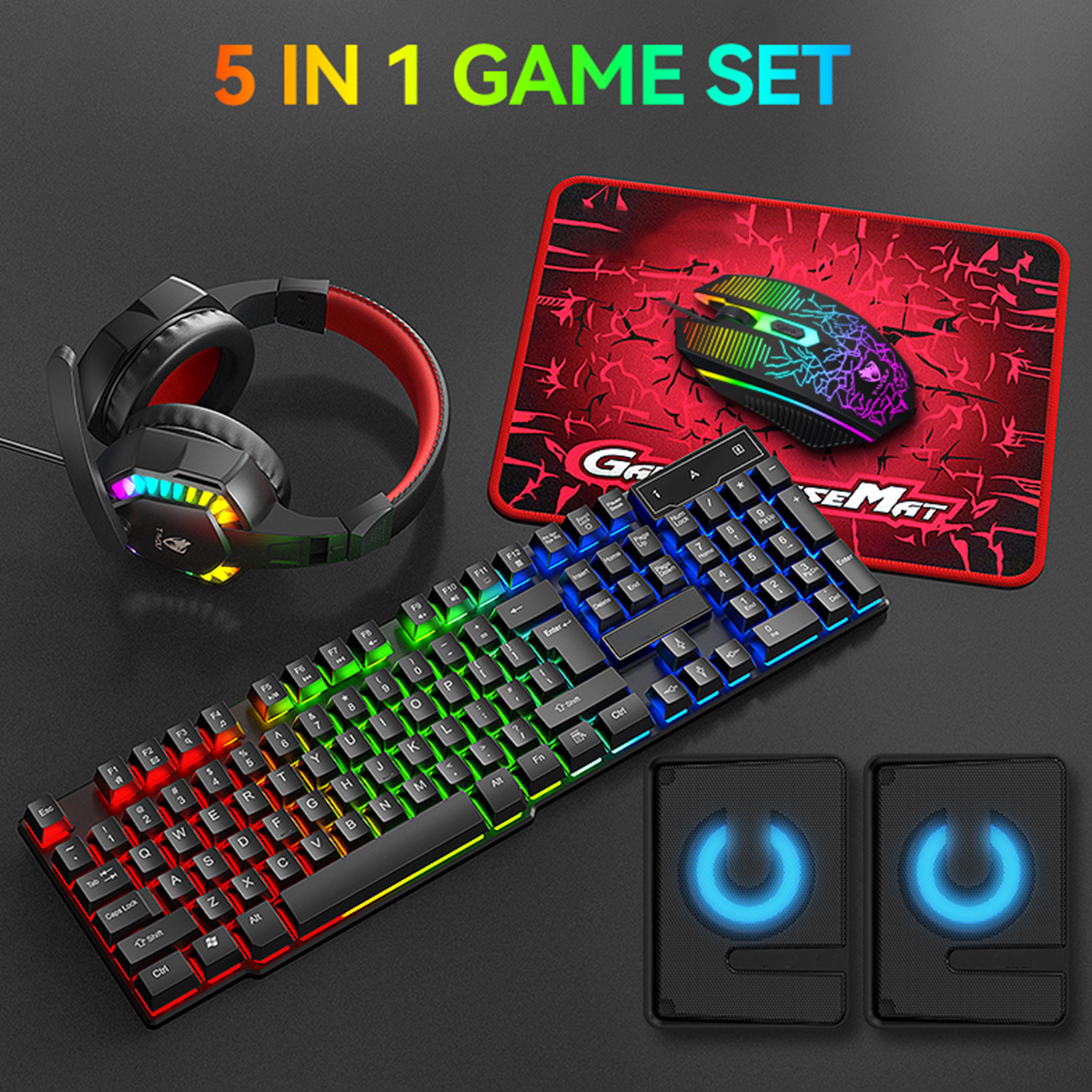 5-in-1 Set Gaming Combo Toetse - Gaming Keyboard Mouse And Headset Combo recensie en prijs