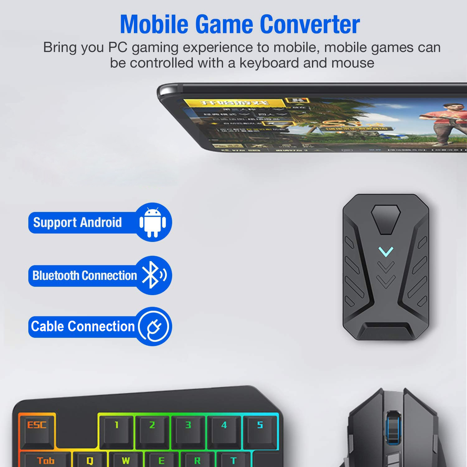 Mobiele games Converter Gaming - Gaming Keyboard Bluetooth recensie en prijs