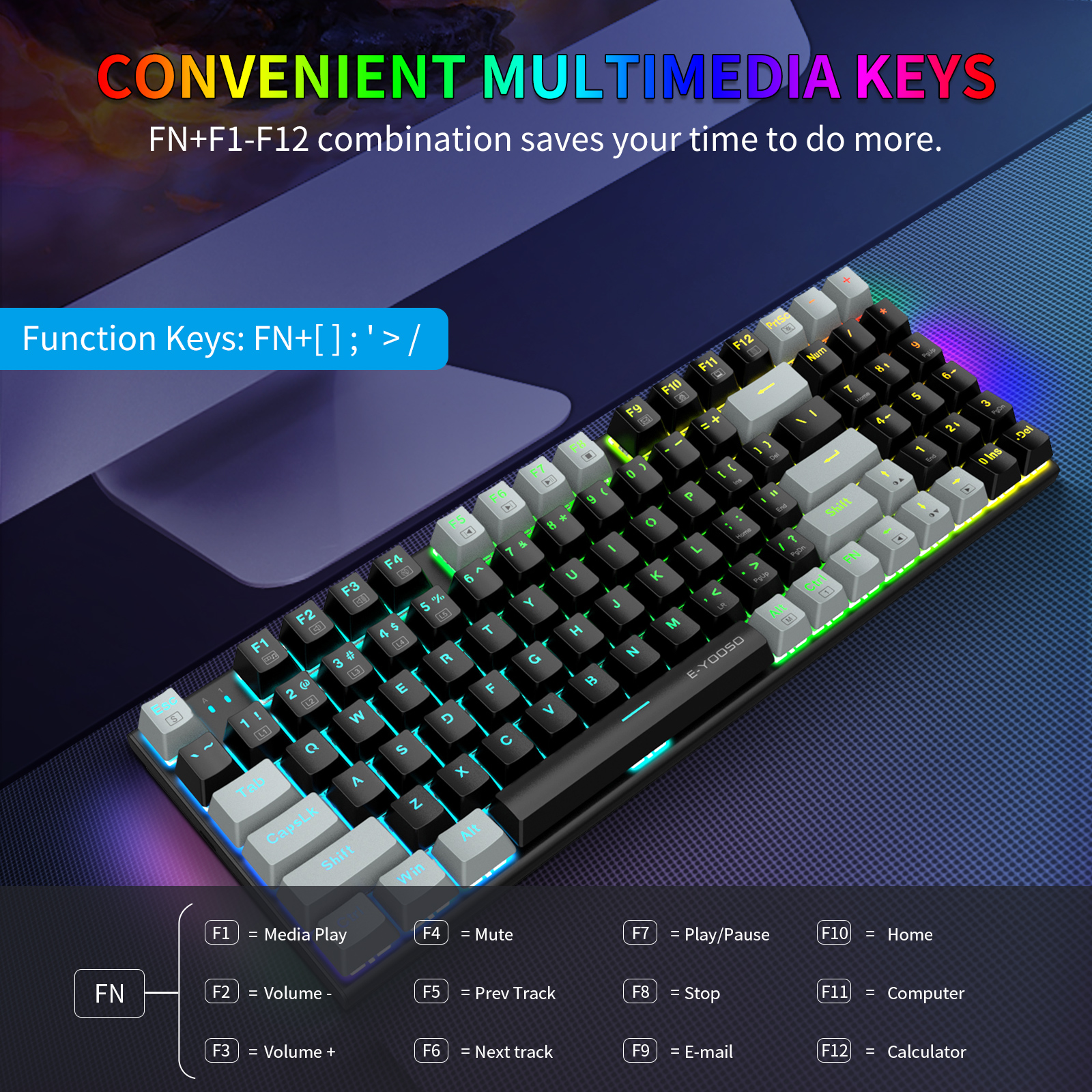 E-YOOSO Z-19 Mechanisch gaming - Gaming Keyboard E Yooso recensie en prijs