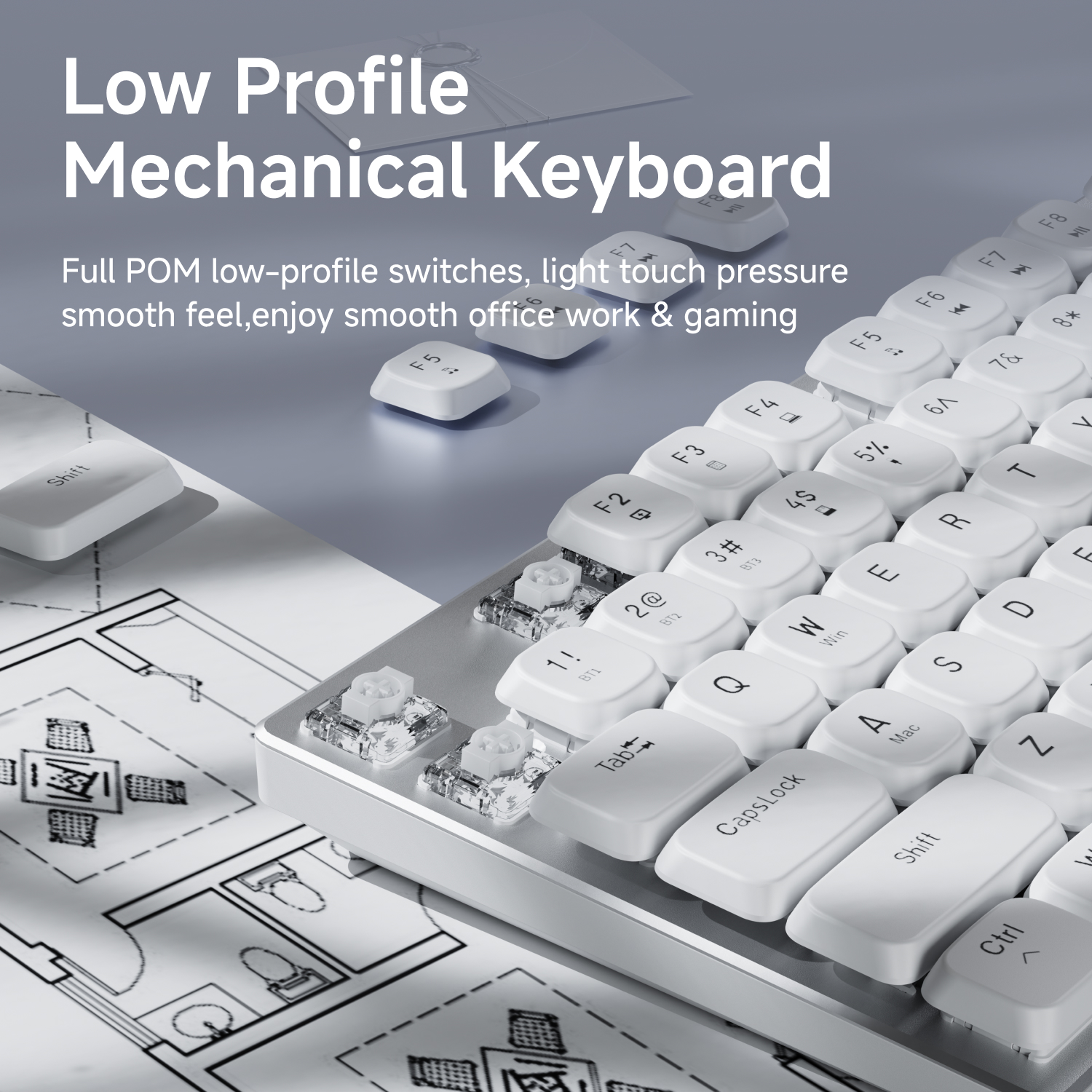 EWEADN Draadloos mechanisch ga - Gaming Keyboard Wireless recensie en prijs
