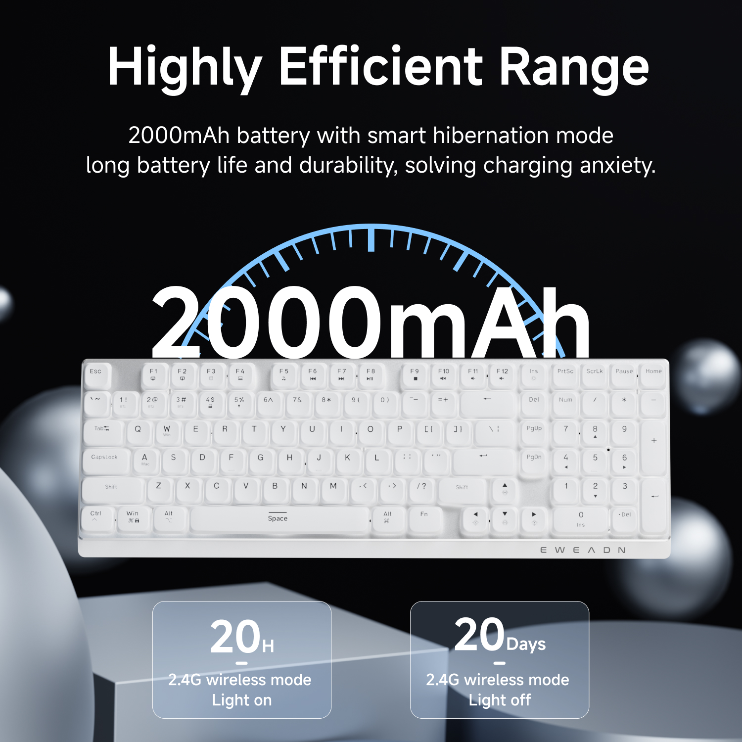 EWEADN Draadloos mechanisch ga - Gaming Keyboard Wireless recensie en prijs
