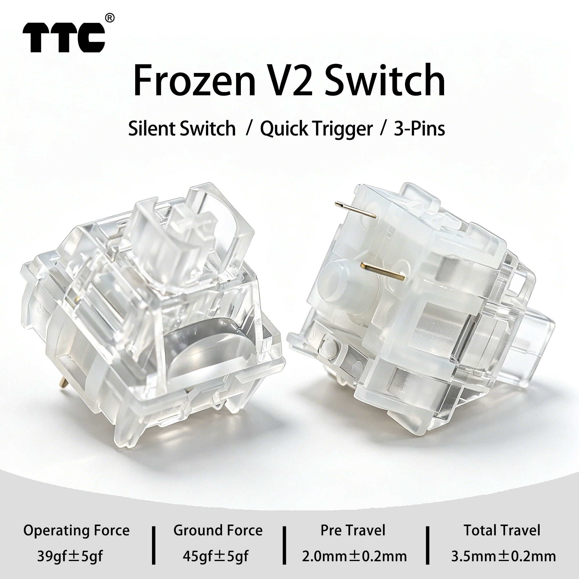 TTC Frozen V2 Silent Switch 39 - Gaming Keyboard No Rgb recensie en prijs