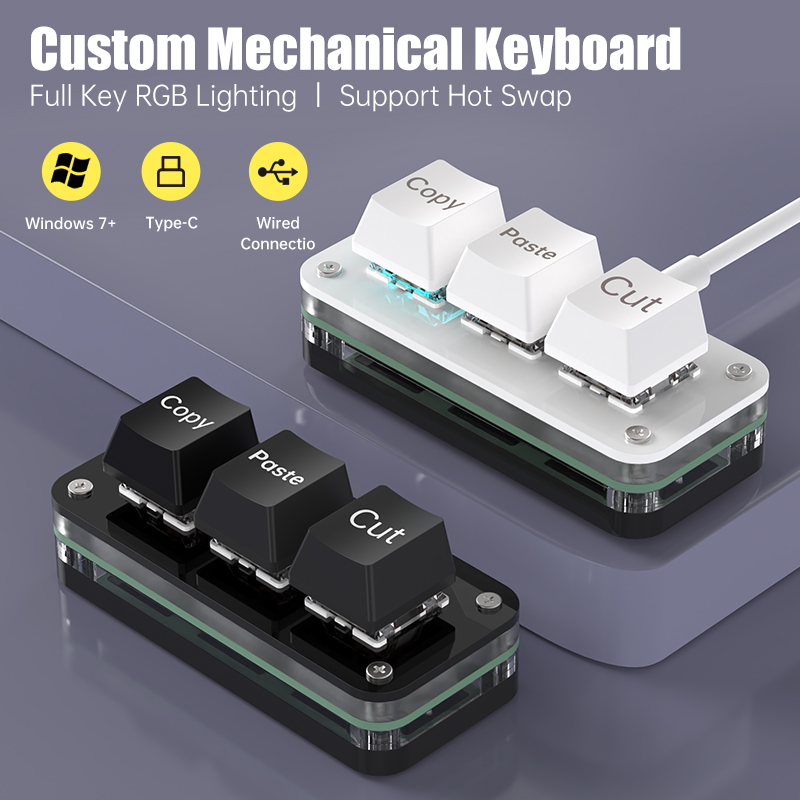 3-toetsen macro-programmeermin - Gaming Keyboard Mini recensie en prijs