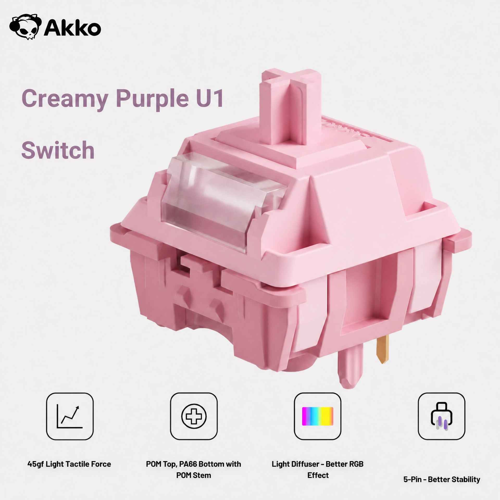 Akko U1 Tactile Switch Crèmeac - Keyboard Lube Kit recensie en prijs