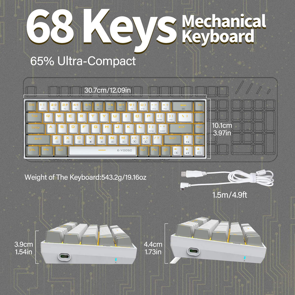 E-YOOSO 68 mechanisch toetsenb - Gaming Keyboard E Yooso recensie en prijs