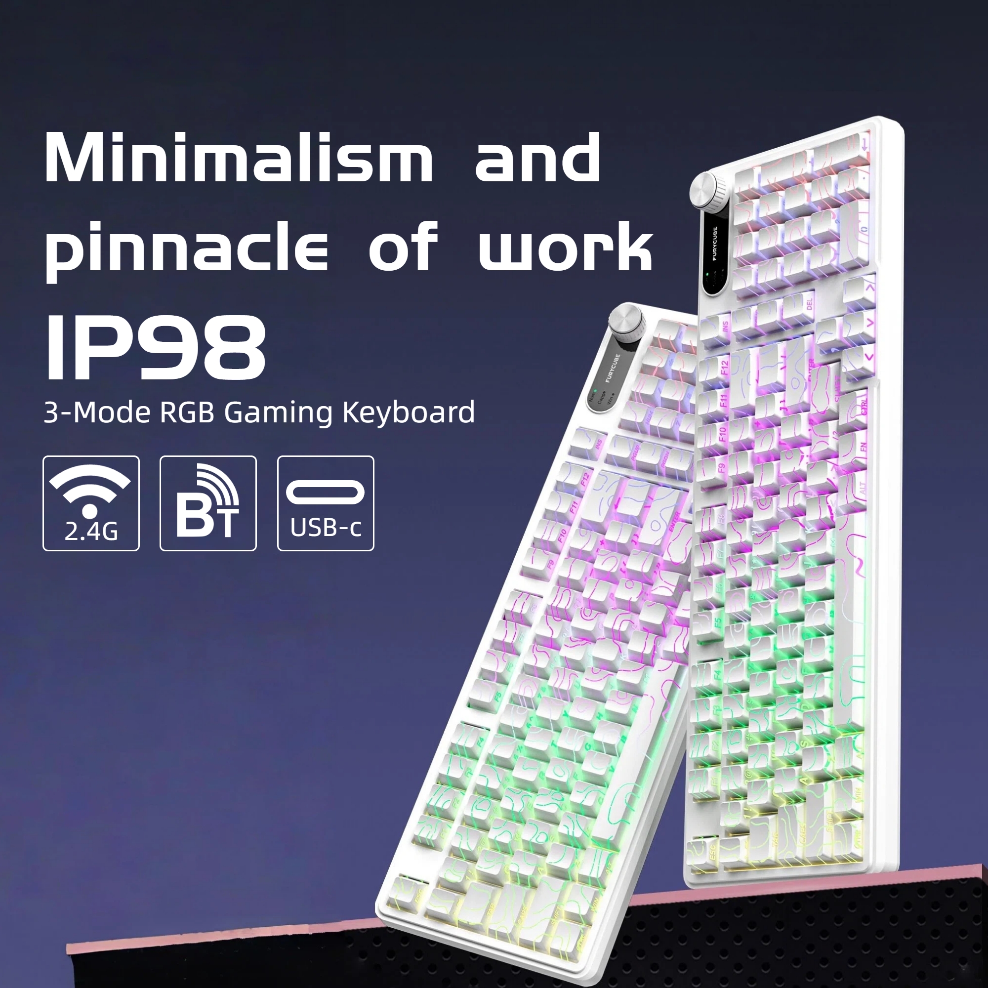 IP98 Tri-Mode RGB draadloos to - Gaming Keyboard Ip98 recensie en prijs