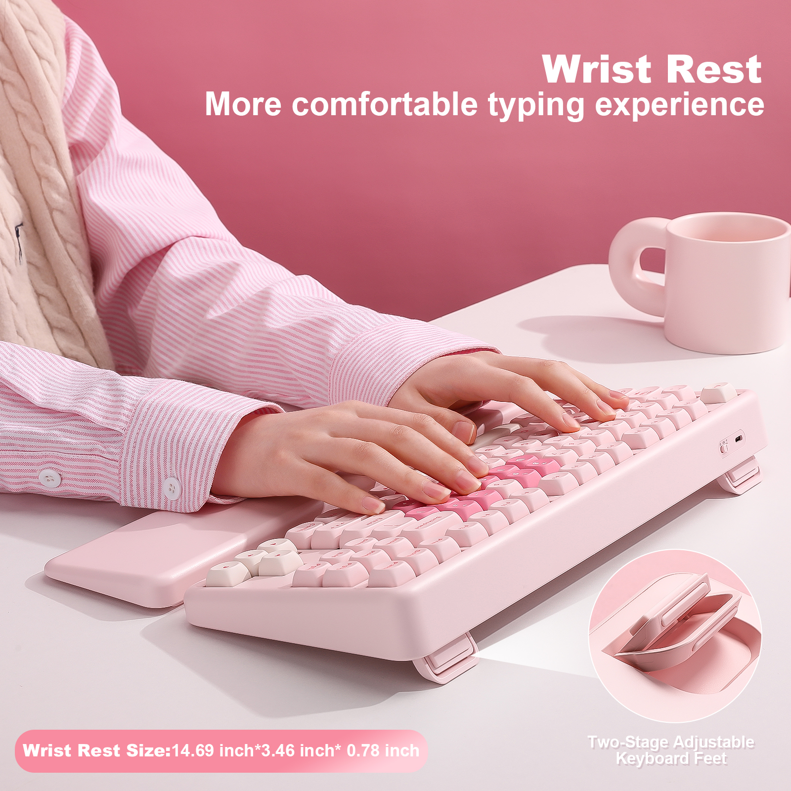 YUNZII B87 roze mechanisch gam - Keyboard Gaming Mac recensie en prijs