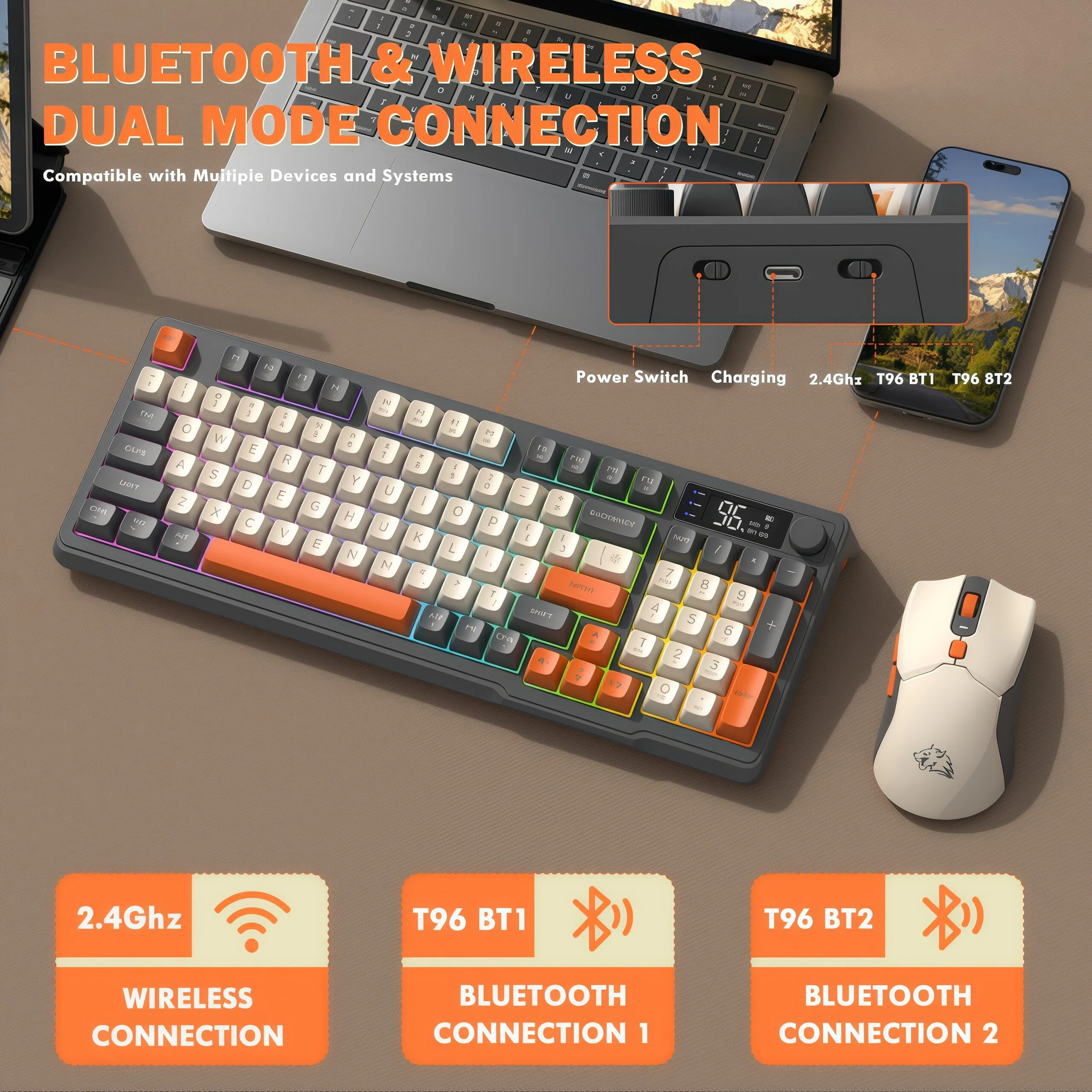 Freewolf T96 Gaming draadloos  - Gaming Keyboard Mouse And Headset Combo recensie en prijs