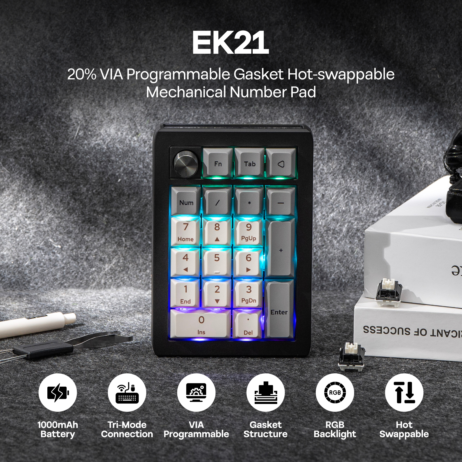 EPOMAKER EK21 VIA 20% Pakking  - Keyboard Gaming Mac recensie en prijs