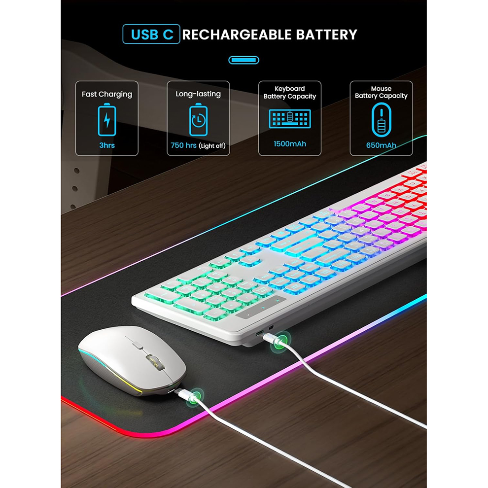 Draadloos toetsenbord en muis  - Gaming Keyboard Bluetooth recensie en prijs