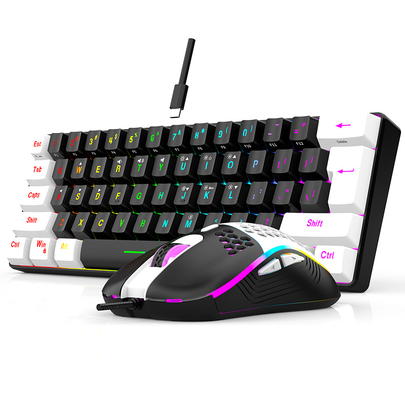 Toetsenbord- en muissets 60% R - Gaming Keyboard Mouse And Headset Combo recensie en prijs
